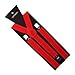 Produktbild fhouses Verstellbare Hosenträger Elastic 3 Clips Anzug Unisex Hosen-Clip, rot, 1
