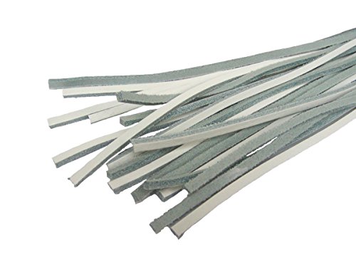 1 Paar Docksider Leder Schuhriemen weiß, Länge 120 cm, Stärke ca. 2,8 mm, Breite ca. 3,00 mm - 2