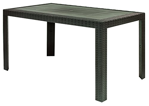 ARETA AR014 Urano Decorazione Rattan Tavolo plastica 140 x 80 x 72 cm