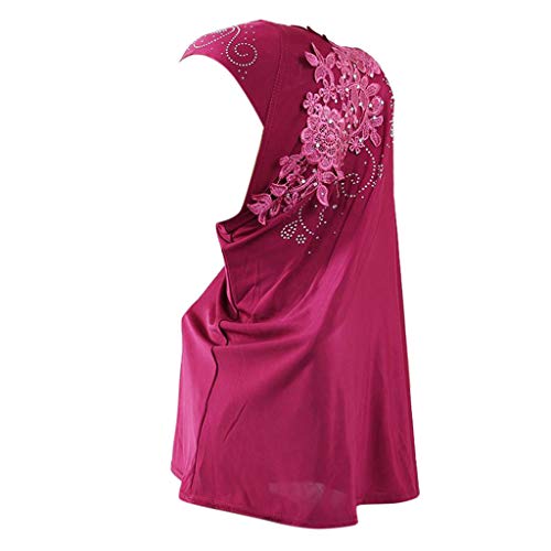 ITISME Mode Musulmane, Vetement Hijab Mode Hijab ÉCharpe À Double Boucle Sur Foulard En CrêPe ÉCharpe Pratique Femme VoiléE