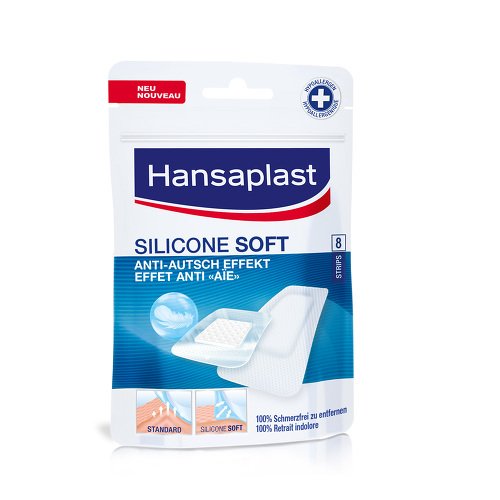 HANSAPLAST Silicone Soft Strips 2 Größen 8 St Pflaster