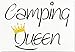 Produktbild Cadouri - CAMPING Frühstücksbrettchen Glasschneidebrett Schneidebrettchen mit Spruch CAMPING QUEEN