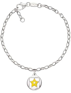 Herzengel Kinder-Armband 925 Silber rhodiniert 16 cm - HEB-03SHINE