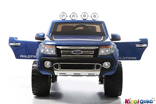 Elektroauto für Kinder 2 Sitzer, Ford Ranger, 12 V, 2 Motoren, Lack Blau metallic