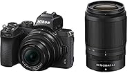 Nikon Z50 Mirrorless Camera Combo with DX 16-50mm and DX 50-250mm Lens, 64GB Card, Case, 3X Optical Zoom, Blac