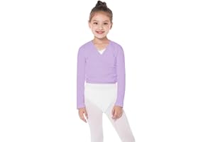 ‎BEZIONER Bezioner Kinder Ballett Wickeljacke Gymnastik Tanz Ballettjacke Lange Ärmel für Mädchen Damen