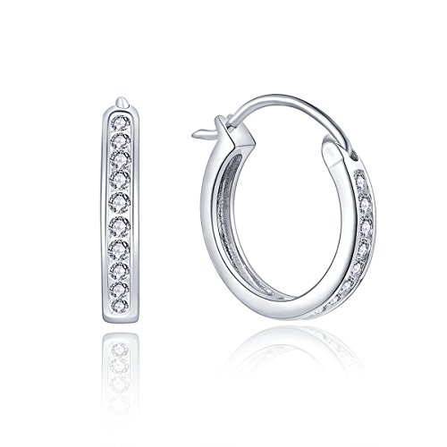 JO WISDOM Orecchini Cerchio Argento 925 Donna con AAA Zirconia Cubica