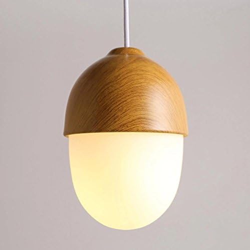 ZAOFAN Pendant Light Ceiling Lighting Chandelier Modern Lamp Fixture LED Wood Nut Glass Lampshade Bedroom Living Room Restaurant Kitchen Bathroom Bar Cafe Loft Stair , black line , D
