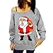 Produktbild ABsoar Sweatshirt Frauen Gedruckt Pullover Brief Weihnachten Langarm Sweatshirt Tops Bluse Shirt Oberteile Jumper Streewear
