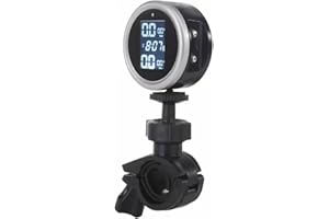 FACULX Sensore di pressione dei pneumatici, sistema di monitoraggio della pressione dei pneumatici TPMS wireless a energia solare, display LCD, impermeabile, con 2 sensori esterni per pneumatici di