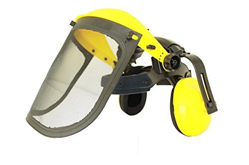 Gesichtsschutz Augenschutz Gehörschutz für Freischneider Motorsense Rasentrimmer - 2