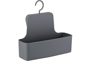 Wenko Cestello per doccia Barcelona antracite - Mensola da doccia, cestino da parete, assolutamente infrangibile, TPE, 26 x 24 x 9 cm, Grigio antracite