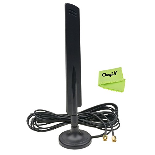 CkeyiN ®LTE doble SMA interfaz conector externo Antena Booster amplificador de señal 30dBi con 2,9 m Cable para 4G /...
