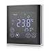 Price comparison product image FLOUREON Heating Thermostat LCD Touchscreen 5+2/6+1/7 Daily Weekly Programmable Central Thermostats Underfloor Thermostats and Temperature Controller (Black)