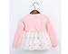 Zhuannian Baby Girls Long Sleeve Spot Bowknot Organza Dress (3-6 months, Pink)