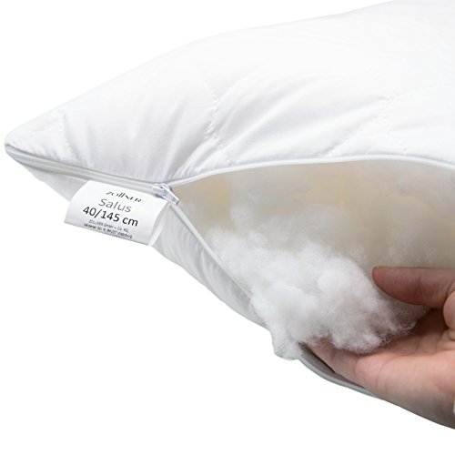 ZOLLNER® Seitenschläferkissen / Schwangerschaftskissen / Stillkissen / Lagerungskissen 40×145 cm, Gewicht: 1200 g, in weiteren Größen erhältlich, direkt vom Hotelwäschespezialisten, Serie „Salus“ - 4