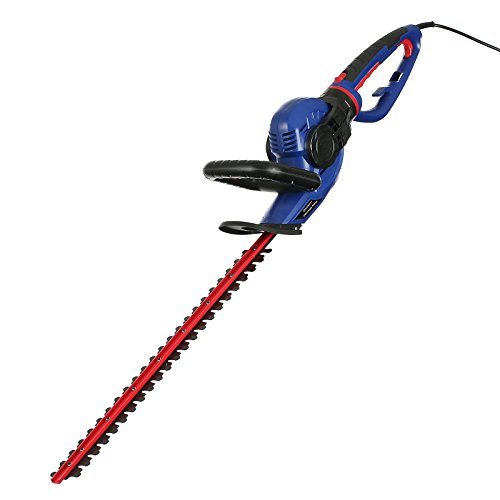 Qualtex Lightweight 550W Electric Hedge Trimmer Cutter Rotating Handle 640mm Length - 10m Cable