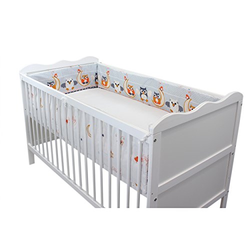 Babybett Nestchen Bettumrandung Nest Kopfschutz 420 cm, 360 cm, 210 cm, 180 cm Bettnestchen Unifarben Motive
