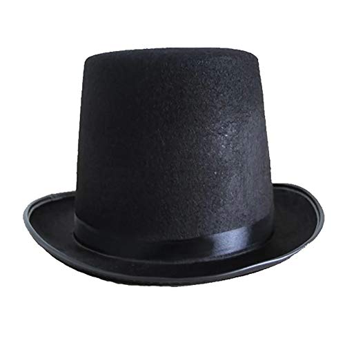black satin top hat