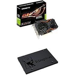 Gigabyte GeForce GTX 1050 Ti G1 Gaming 4G GV-N105TG1 GAMING-4GD y Kingston SSD A400 - Disco Duro Sólido de 120 GB