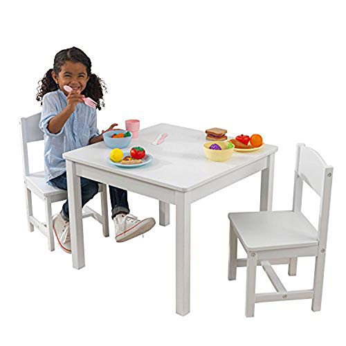 KidKraft - Tisch-Set Aspen mit 2 Stühlen – Weiß