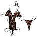 Produktbild TOOGOO (R) Dame Sexy BH Leopard Waesche Nacht waesche mit G-Schnur - Schwarz