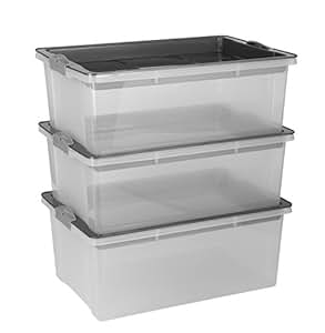 Aufbewahrungsbox A3 Dome 3er Set von Rotho mit Deckel - QR-Code