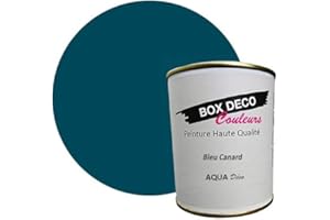 BOX DECO COULEURS Peinture murale acrylique aspect mat Aqua Déco - 750 ml, Bleu Canard