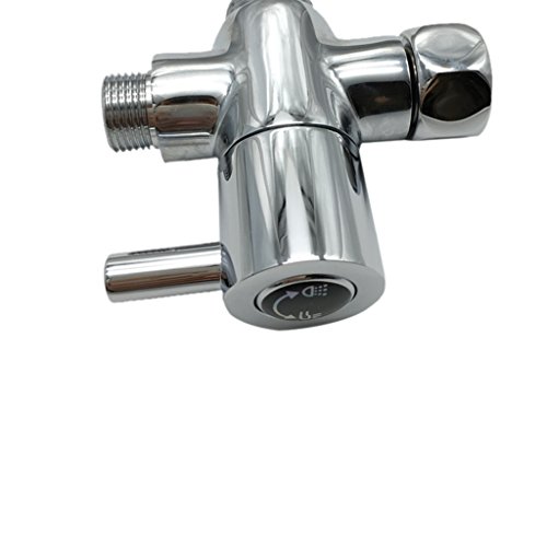 Gazechimp 3 Wege Umsteller Umstellventil Dusche Mische Ventil Armatur G3/8 “ G1/2“ ,Messing T-Typ Wasserhahn - 2