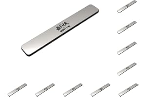 PAOWSIETIVIITY Set di 10 lime di precisione in vetro lucidato a specchio, per modelli, antiruggine, utensili manuali fai da te, quadrate, 1,35 x 9 cm