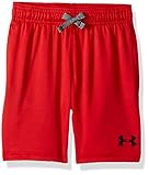 Under Armour Boys' UA Prototype Word Mark Short, Red/Black, Youth Medium