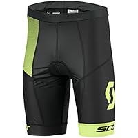 Scott Plasma de triatlón para bicicleta pantalones cortos colour negro/amarillo 2016, verano, hombre, color Negro - negro y amarillo neón, tamaño M (46/48)