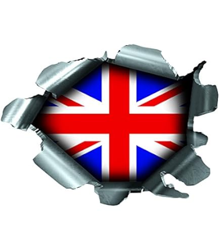 Union Jack Flag SPLAT Set Of 4 Car Stickers Britain GB - Foto 4