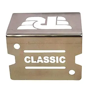 Spidy Moto Motorcycle Bike Front Disc Brake Fluid Reservoir Cap Cover Guard Protector(Stainless Steel) Bullet Classic