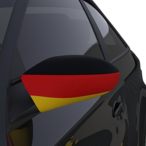 qubbi® Fanartikel Deutschland WM 2018 Fahne Flagge für Außenspiegel Spiegel Autofahne Autoflagge