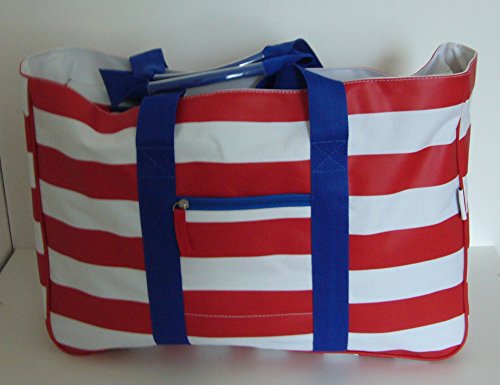 Große XL Strandtasche von Kiras mit verschließbaren Taschen – Multifunktionale Badetasche, auch ideal als Shopper oder Einkaufstasche - 2