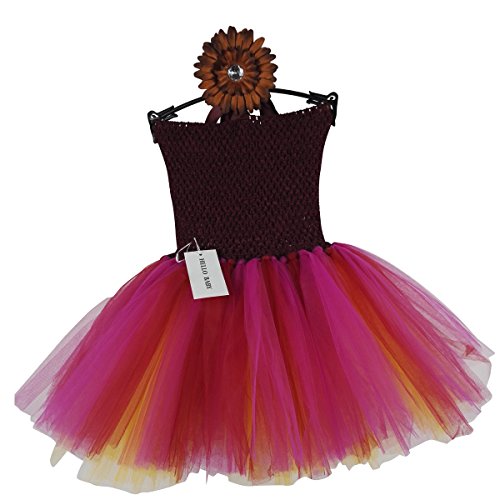 HELLO BABY Handmade Newborn Crochet Tutu Flower Girl Dress 0991 10-12