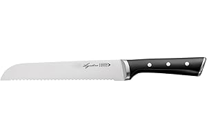 Lagostina Iceforce, Coltello da Pane 20 cm in Accaio Inox con Lama Raffreddata, Coltello da Cucina Ideale per Tagliare Ogni Tipo di Pane, Resistente alla Corrosione