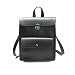 Produktbild BROWL® Stilvoller einfacher Rucksack aus schwarzem Kunstleder Kleine Laptoprucksack für Notebooks bis 13 Zoll