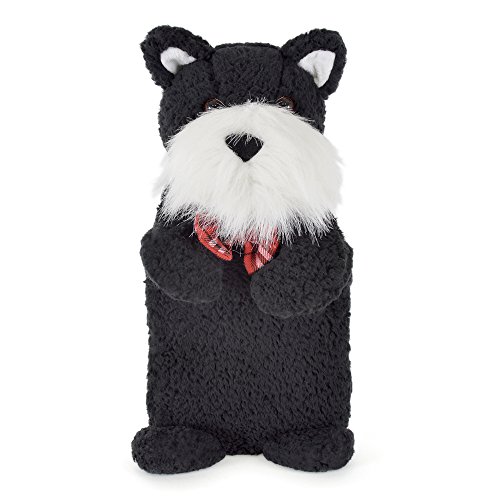 Preisvergleich Produktbild Wärmflasche Scotty Dog mit superweichem Plüsch-Bezug, hochwertiges natürliches Gummi, 1 Liter Wärmflasche – bietet Wärme und Komfort