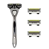 SHAVE-LAB - ZERO - Manual Razor with 4x Razor Blades (P.6 - 6 blades - for men, white)
