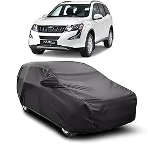 CREEPERS Water Resistant Car Cover for Mahindra XUV 500 (Gray with Mirror Pocket)