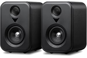 AIYIMA S400 Aktiva högtalare 80 W RMS med 3 tums woofer, Bluetooth 5.3 | 80 W RMS med 3-tums woofer, Sub-Out och diskant- och baskontroll för TV, PC och hemmabio.