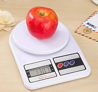 QUANTIC Digital Kitchen Weighing Machine Multipurpose Electronic Weight Scale with Back Light LCD Display for Measuring Food, Cake, Vegetable