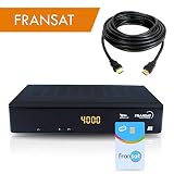 Fransat Récepteur TNT Decodeur Satellite - + Fransat Carte +Cable HDMI 5M - HD / USB / HDMI / MPEG4 / Full HD / 1080P
