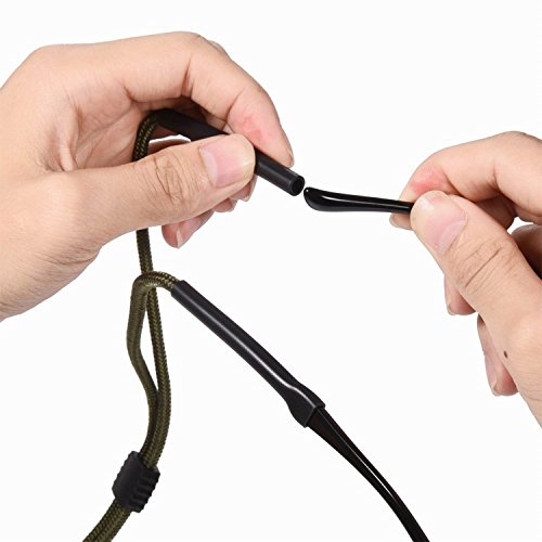 Mudder Sport-Sonnenbrille Eyewear Strap, Brille Cord Brillenband Sunglasses Retainer mit Gummigriff (einstellbar Toggle)- 4 Stück - 6