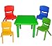 Produktbild Unbekannt 5 TLG. Set: Sitzgruppe - Tisch + 4 Kinderstühle - BUNT - stapelbar / kippsicher / bis 100 kg belastbar - für INNEN & AUßEN - Plastik / Kunststoff - Stuhl Stüh..