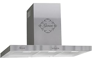 Gurari GCH F 461 IS 7 Dunstabzugshaube 70 cm Edelstahl, 1000m³/h,Sehr Saugstark, 3 Stufen, Drückknöpfe, Wandhaube, Ablufthaube, Umlufthaube