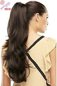 Air Flow 30 Second Hair Style Pony Black Hair Extension for Women & Girls Accessory Synthetic Hair Extension With Free Comb