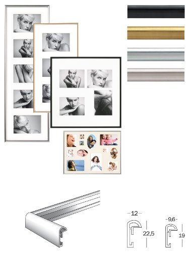 Walther KS315S Galeria Kunststoffrahmen -Galerie 3 x 10 x 15 silber - 3